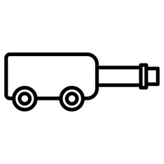 wine delivery icon flat thin outline art logo