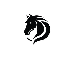 Noble steed sleek black horse vector design