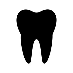 Minimalist Tooth Icon with Clean Lines for Dental Hygiene and Medical Illustration