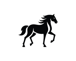 Fototapeta premium Elegant horse silhouette vector illustration for logo design