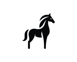 Obraz premium Elegant horse silhouette vector design elegant