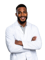 Professional pharmacist in transparent background