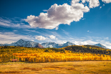 Autumn view of Mount Wilson in the San Juan Mountains of Colorado