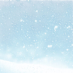 Fototapeta premium Winter Snowfall Sky isolated on a transparent background