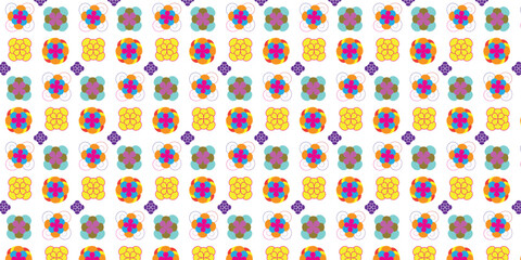 Fototapeta premium Seamless Abstract brown Line Art Patterns with Organic Freeform Shapes and Decorative Motion Lines, High-Quality Vector Backgrounds for Print and Digital Media. Abstract pattern of colorful circles.