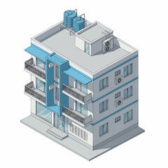 isometric city building