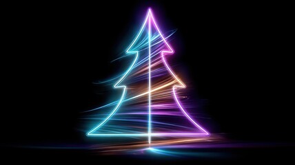 Pulsing Neon Christmas Tree