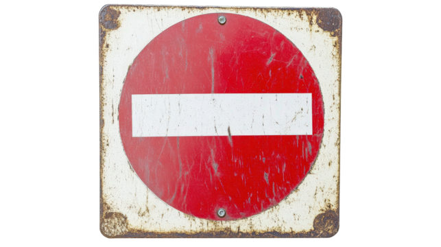 Do not enter sign with red circle and white dash Transparent background, PNG