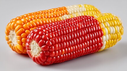 Vibrant Trio of Colorful Corn