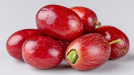 A Close-Up of a Pile of Red Grapes