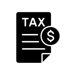 Filled tax bill icon representing payment of government taxes
