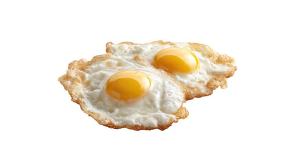 Two Fried Eggs on Transparent Background