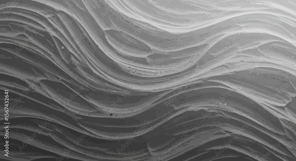 Aufkleber monochrome abstract vector texture background with flowing brush strokes design