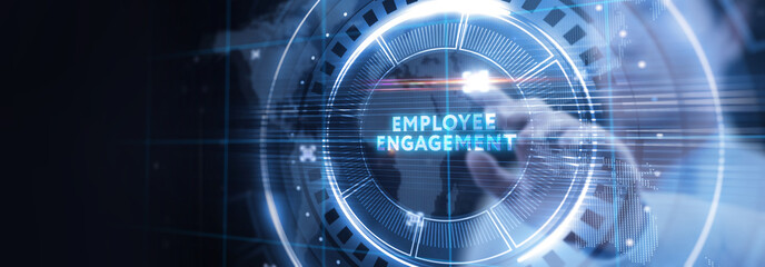 Employee engagement and team motivation. Business, Technology, Internet and network concept.