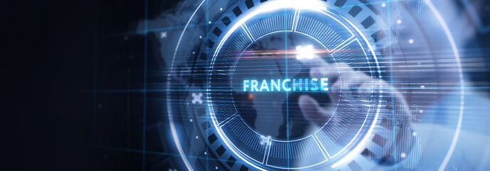 Franchise concept. Business, Technology, Internet and network concept.