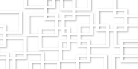 Abstract illustration of randomly arranged gray rectangle frames with soft shadows, Modern banner square geometric shapes creative abstract design. 
