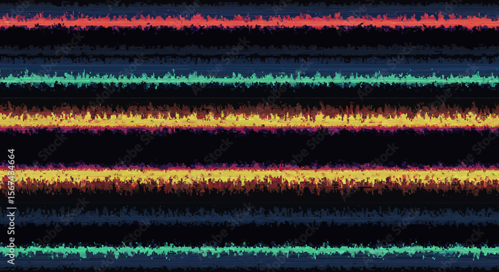 Poster striking abstract background with vibrant hues and distorted lines design