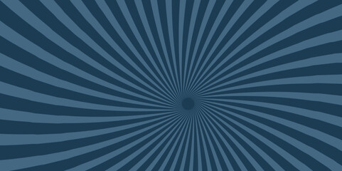 Illustration with a radial radiant pattern emanating from the center and expanding outward in alternating dark blue and light blue rays, Retro sunburst background Abstract radial lines background ,.