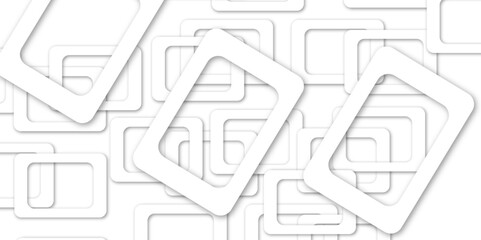 Abstract illustration of randomly arranged gray rectangle frames with soft shadows, Modern banner square geometric shapes creative abstract design. 