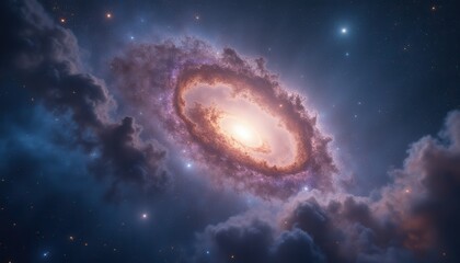 Majestic galaxy filled with cosmic dust and stars in space