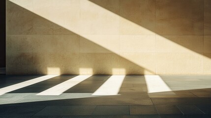 Obraz premium Sunlight and Shadows on Urban Wall in Daytime