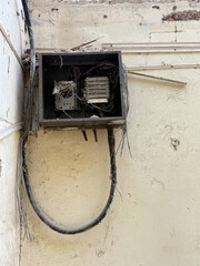 A box with wires coming out of it