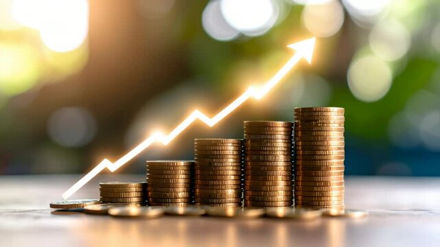 Growing stacked coins financial success