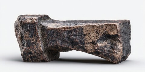 Ancient Stone Axe Isolated on White Background