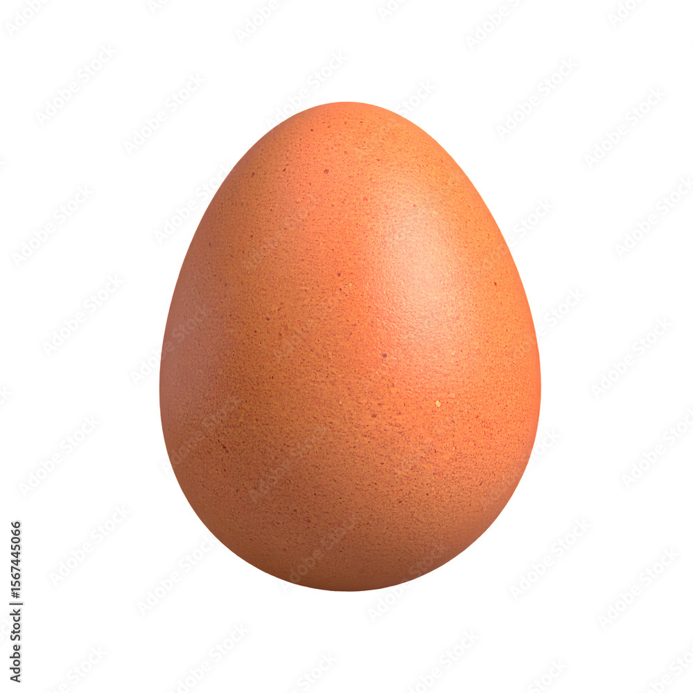 Poster single brown chicken egg displayed against transparent backdrop emphasizing smooth shell and organic