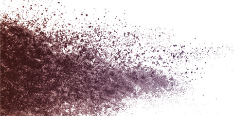 Acai powder flying, isolated on white background and texture. Face powder flying isolated on white background