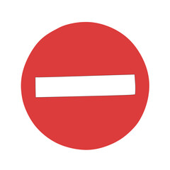 No Entry  Vehicles are not allowed to enter.
