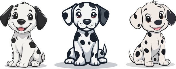 Cartoon Dalmatian illustration material
