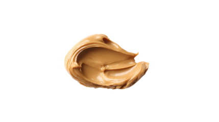Delicious Creamy Peanut Butter Swirl on Transparent Background
