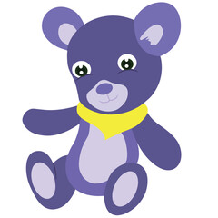 Cute cartoon hand drawn vector teddy bear clipart.