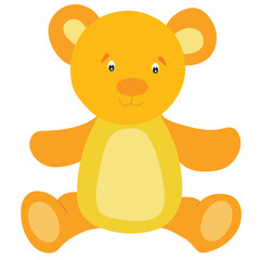 Cute cartoon hand drawn vector teddy bear clipart.