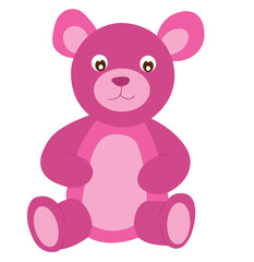 Cute cartoon hand drawn vector teddy bear clipart.