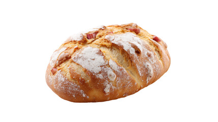 Delicious Rhubarb Bread Loaf on Transparent Background
