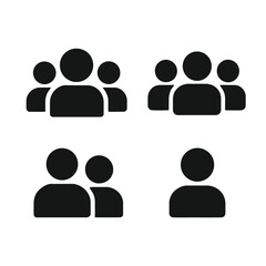 Teamwork Icons: Group, Collaboration, People Symbols for Website & Presentations