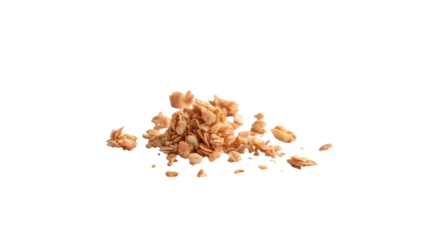 Granola Clusters on Transparent Background