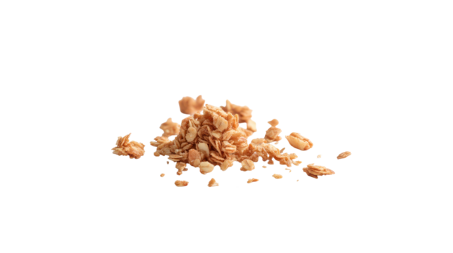 Granola Clusters on Transparent Background