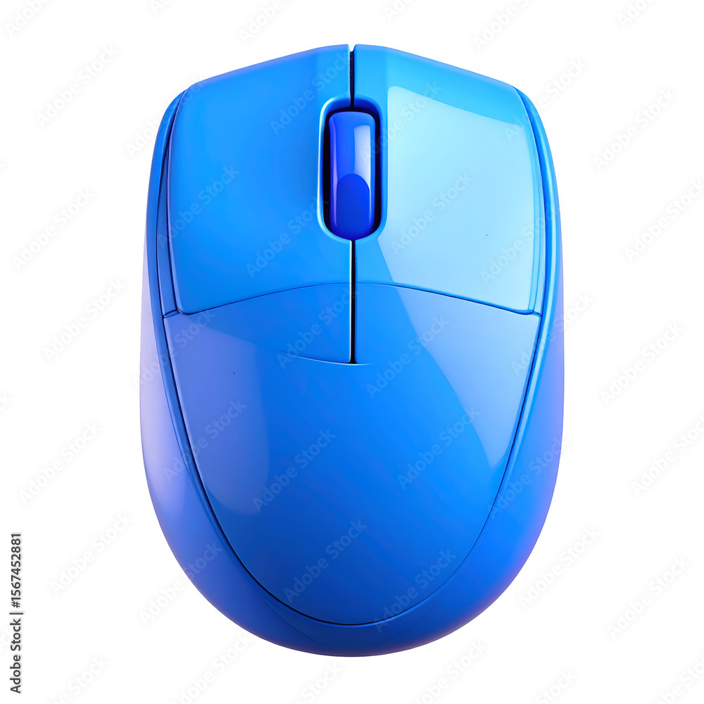 Aufkleber vivid blue wireless computer mouse sleek modern technology peripheral input device for digital work 
