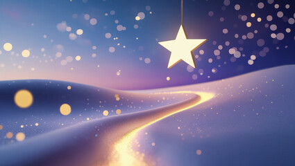 Naklejka premium christmas background with stars and snowflakes | Ai Generated