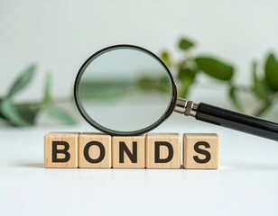close up of a wooden letters with the word Bonds with magnigying glass Understanding Bonds: Investing for Stable Returns
