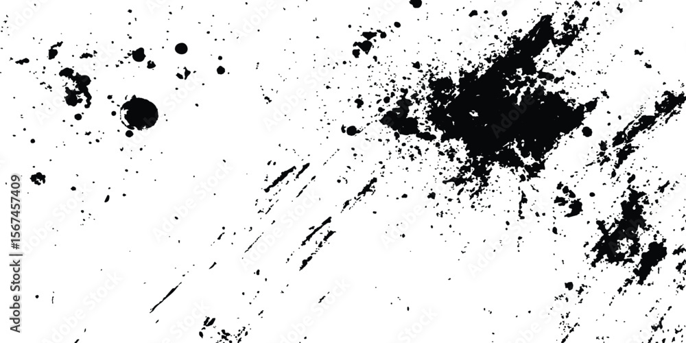 Poster abstract ink splatter background with black and white textures. a dynamic and chaotic effect, moveme