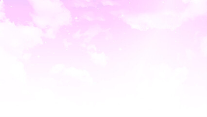 A beautiful pink sky with white clouds. The sky is a perfect backdrop for a beautiful image. Vector art