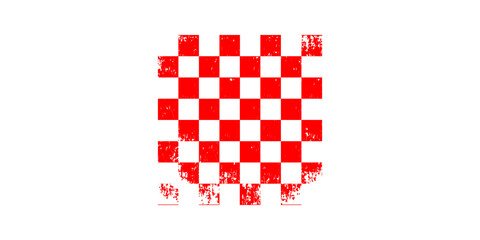 Racing flag grunge design of vector car race sport, auto rally and motocross.