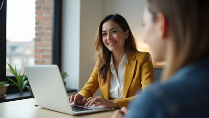 Global Connectivity A Professional Woman Leveraging Technology for International Business Interactions