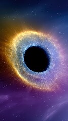 Cosmic Nebula with Soft Yellow and Lavender Halo