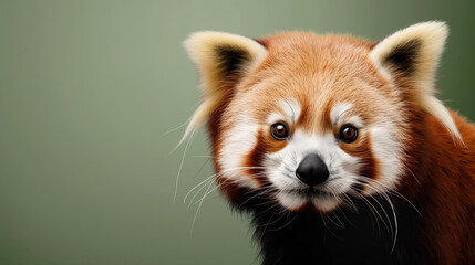 close up of red panda