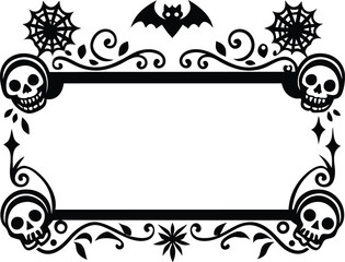 Halloween Classical baroque ornament. decorative element filigree. Vector